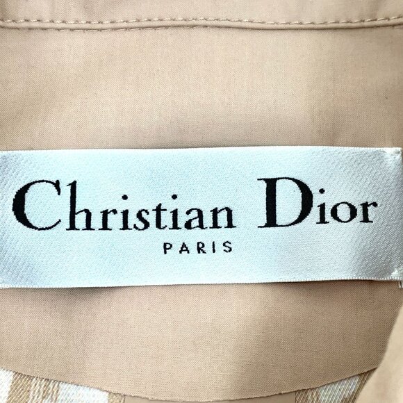 Christian Dior Womens Beige Cotton Single-Breasted Jacket With Pockets & Lapel C - Picture 2 of 6